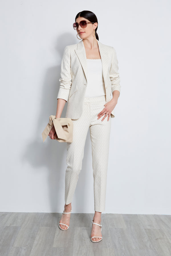 Jacquard Stretch Panel Blazer