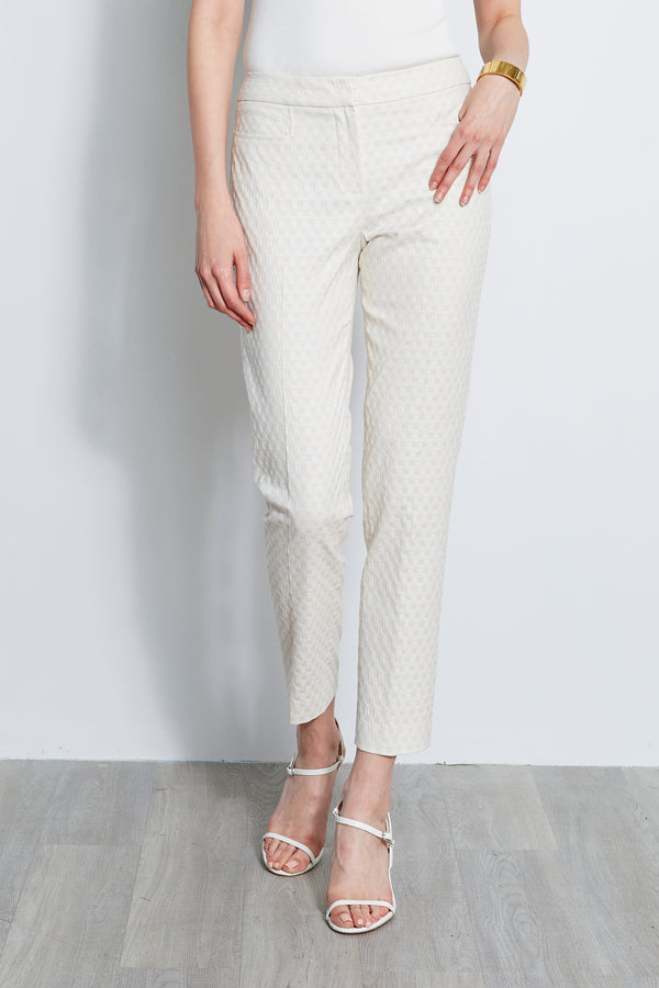 Jacquard Stretch Crop Pant