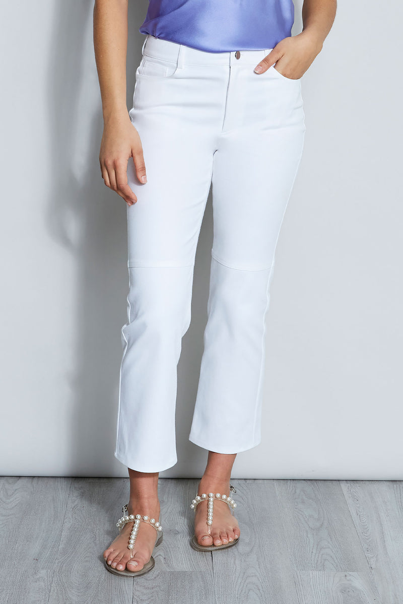 White cropped stretch jeans sale