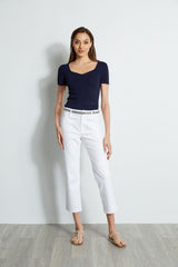 Short Sleeve Contour Sweater