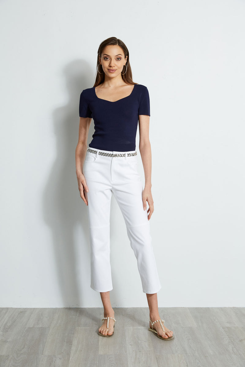 Short Sleeve Contour Sweater