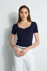 Short Sleeve Contour Sweater