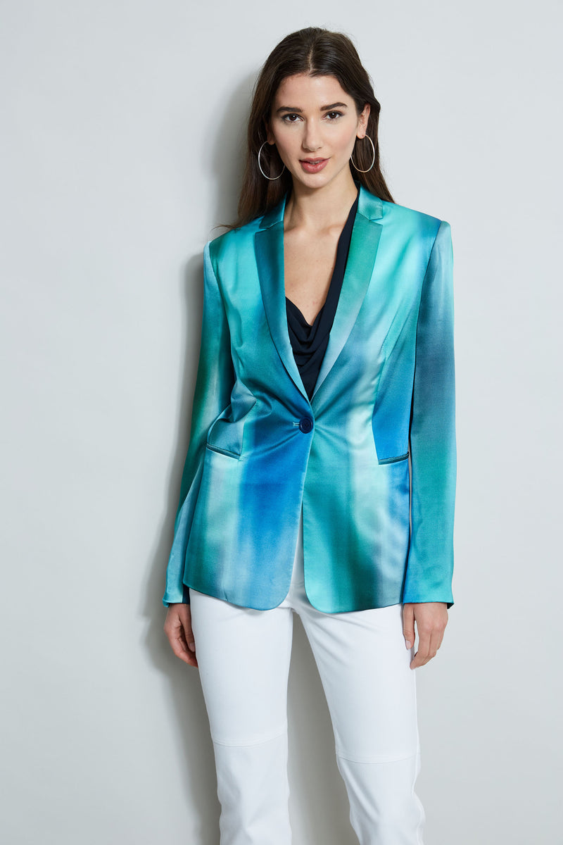 Ombre Silk Satin Blazer