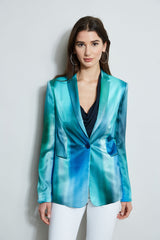 Ombre Silk Satin Blazer