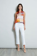 Silk Satin Ombre Contour Shirt