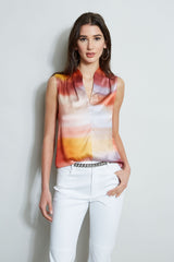Silk Satin Ombre Contour Shirt