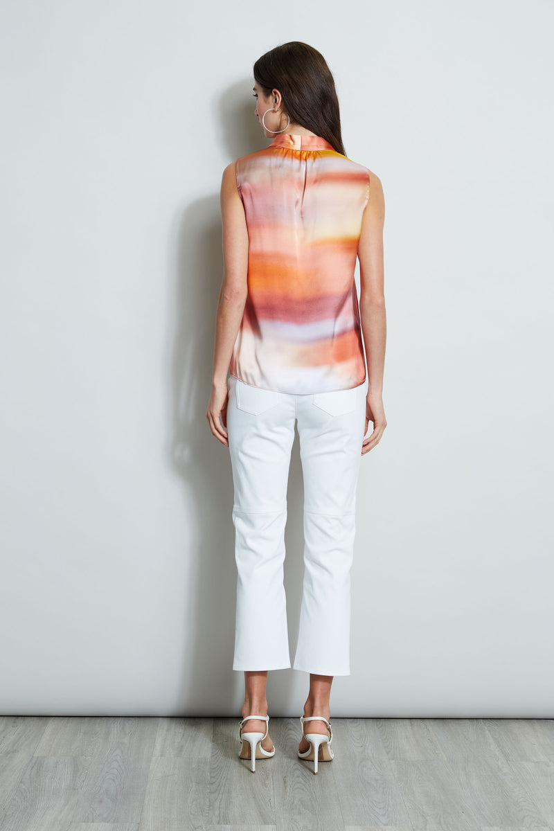 Silk Satin Ombre Contour Shirt