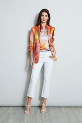 Silk Satin Ombre Contour Shirt