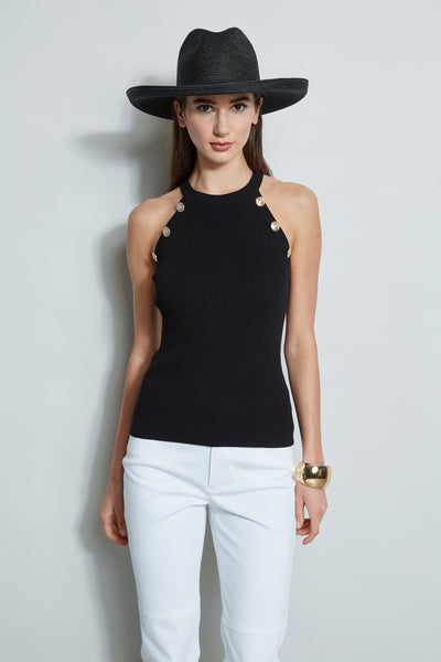 Halter Button Rib Tank Image 1