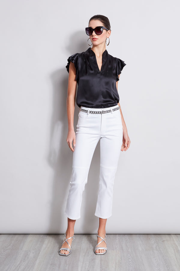 Silk Satin Flutter Shirt