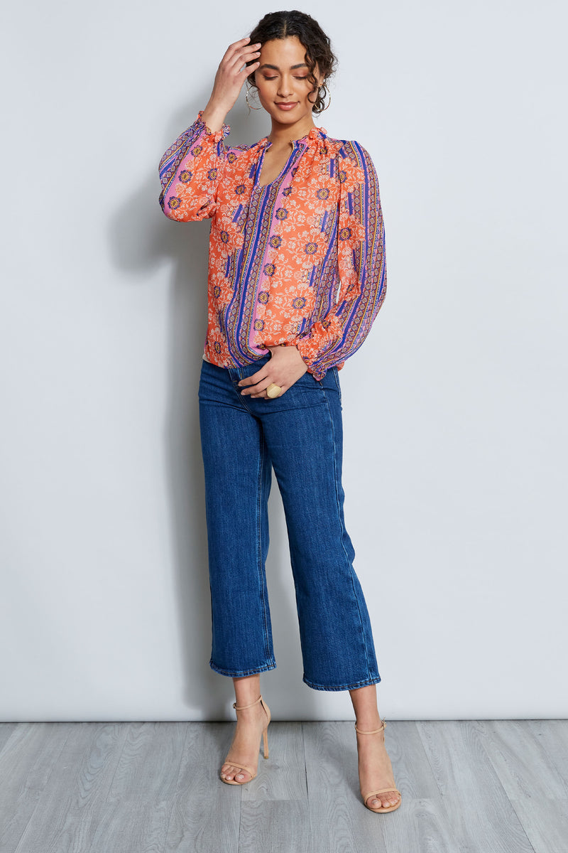 Silk Crinkle Chiffon Bali Shirt