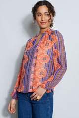 Silk Crinkle Chiffon Bali Shirt