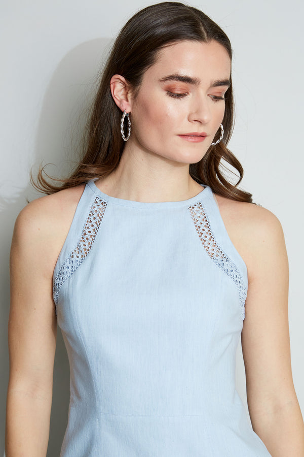 Linen Lace Detail Dress