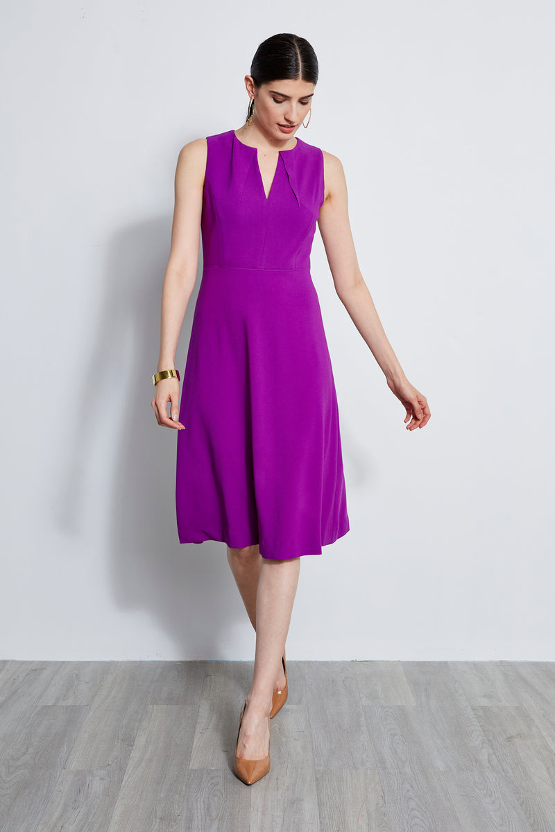 Tahari aubergine dress on sale
