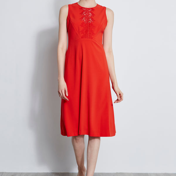Lace Applique Midi Dress – Elie Tahari