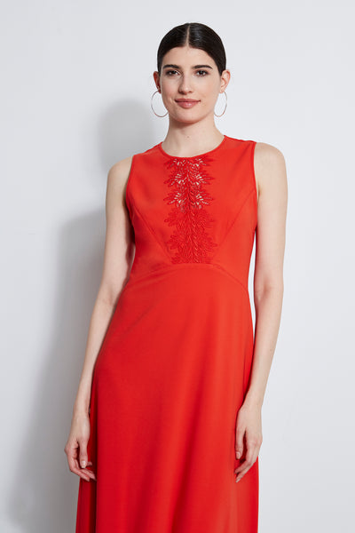 Lace Applique Midi Dress Image 3