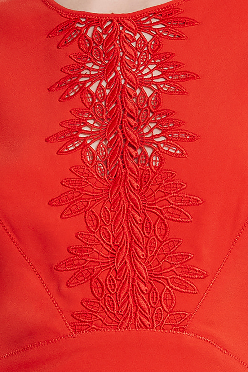 Lace Applique Midi Dress Elie Tahari Lace Applique Midi Dress Elie Tahari