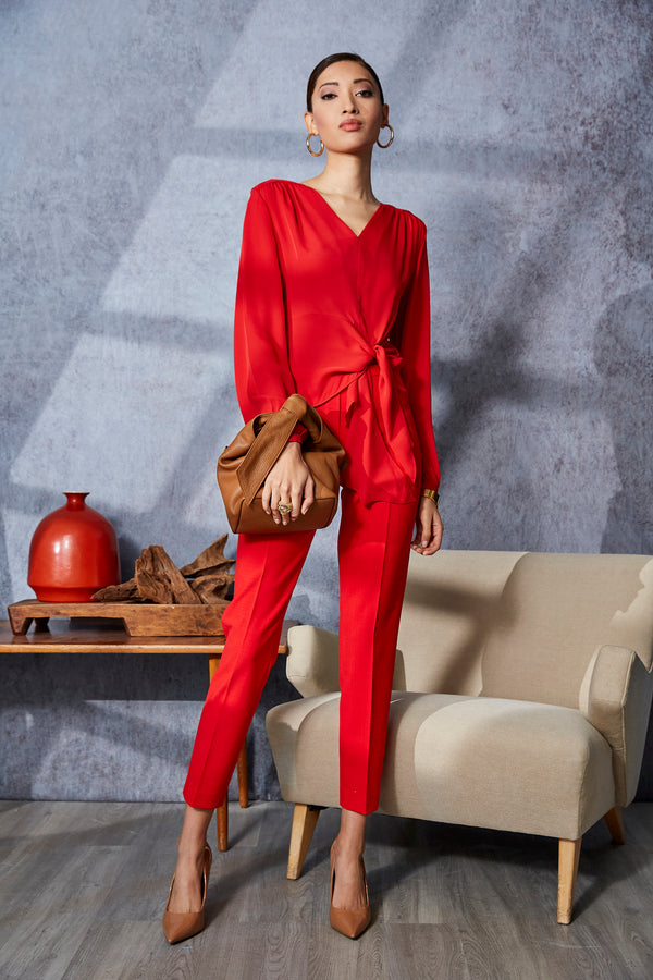 Silk Side Tie Shirt