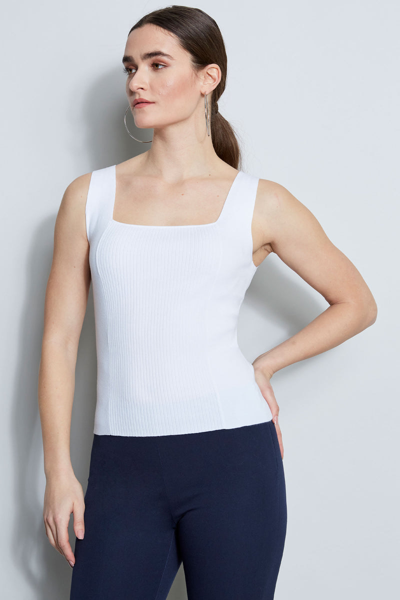 Ribbed Square Neck Tank