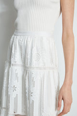 Lace Cut Out Maxi Skirt