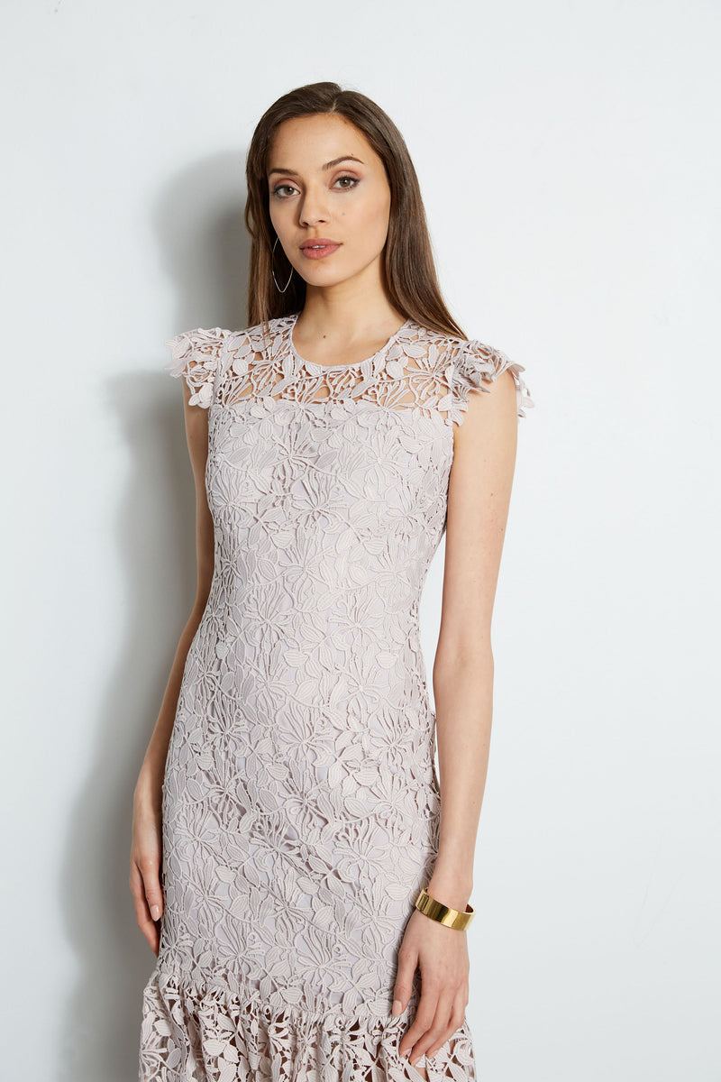 Vine Lace Midi Dress