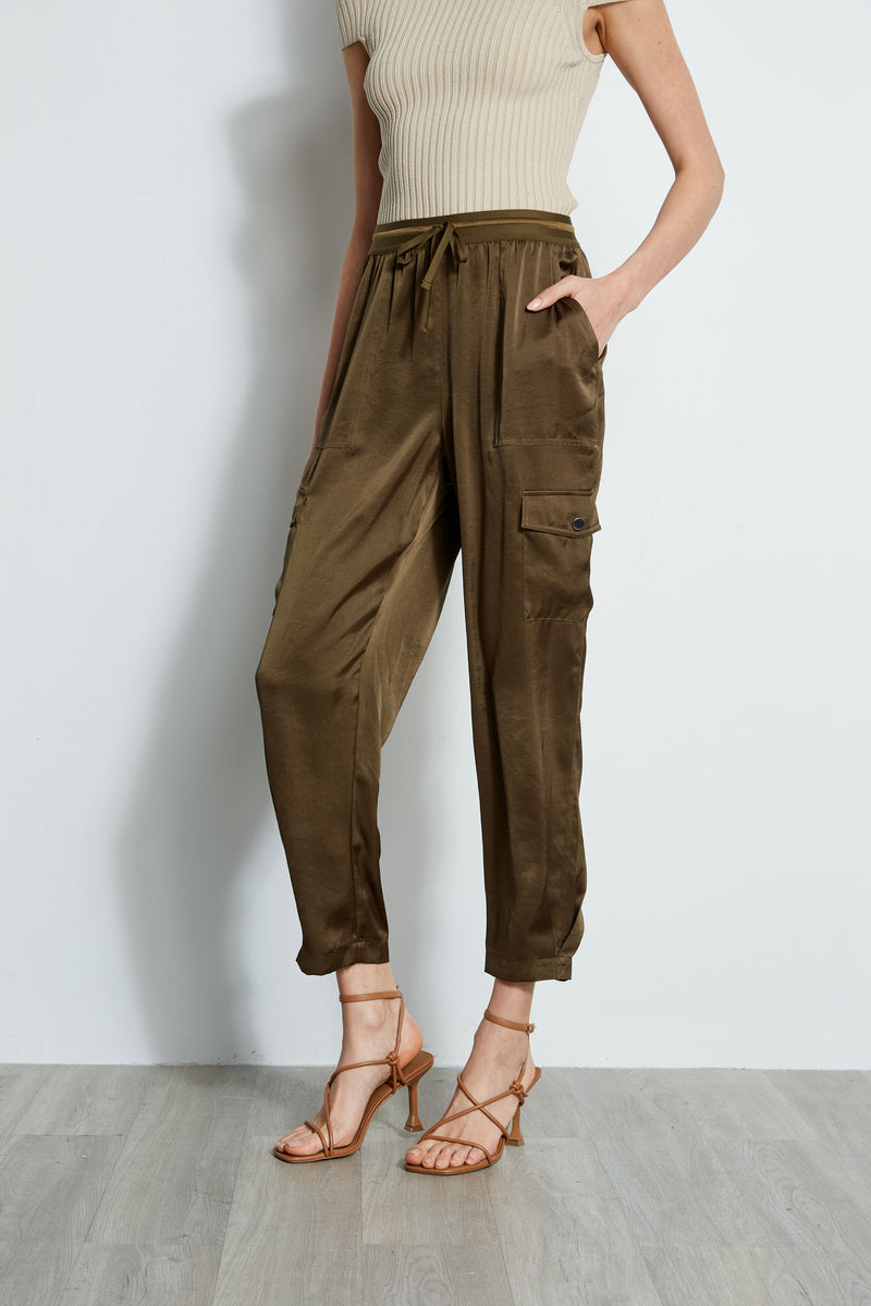 Satin Cargo Pocket Pant