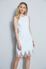 Linen Lace Hem Dress