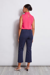 Sleeveless Silk Twist Shirt