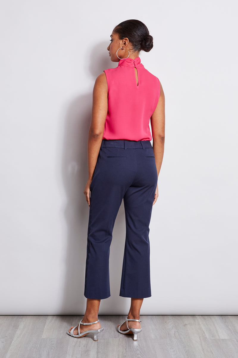 Sleeveless Silk Twist Shirt