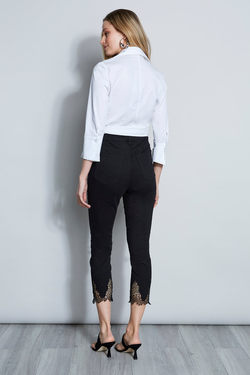 Embroidered Hem Pant