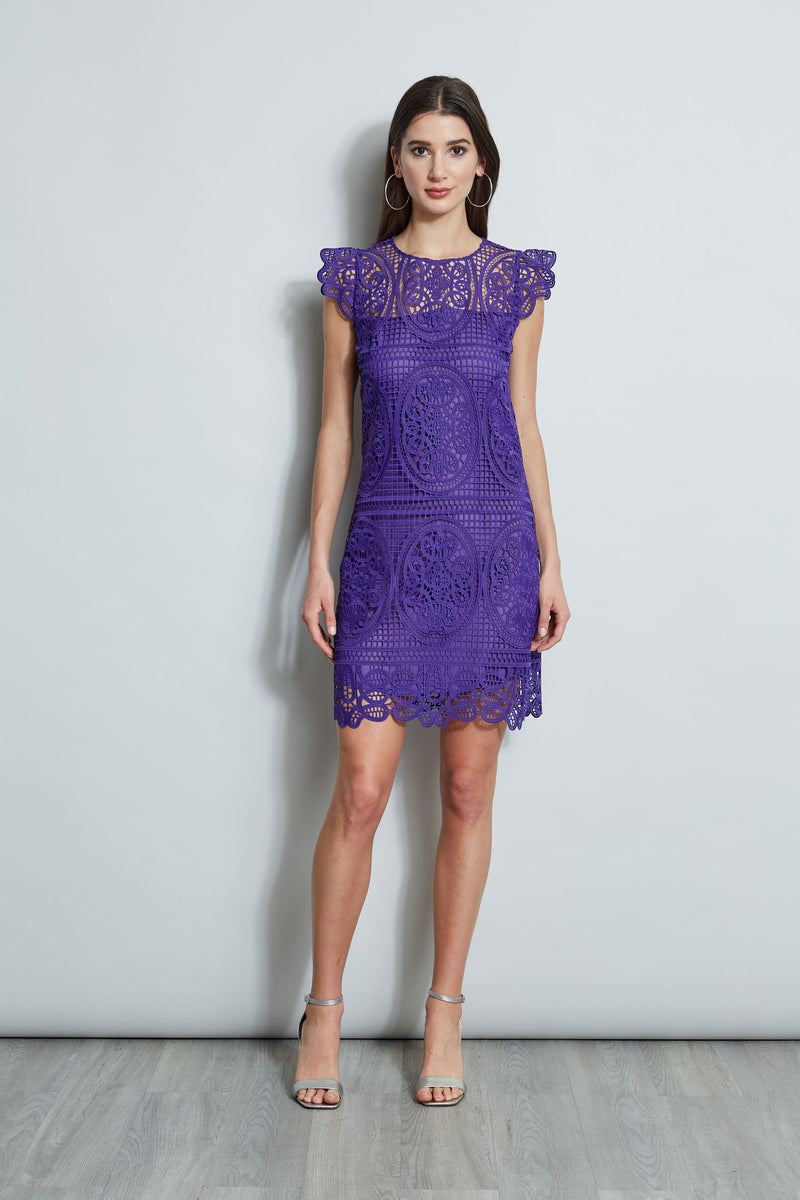 Lace Flutter Sleeve Dress – Elie Tahari