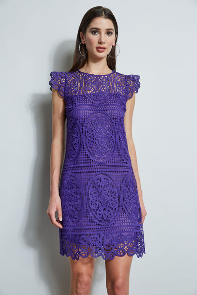 Lace Flutter Sleeve Dress Image 3