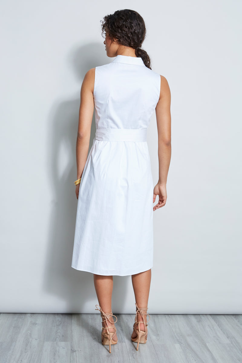 Embroidered Tie Dress