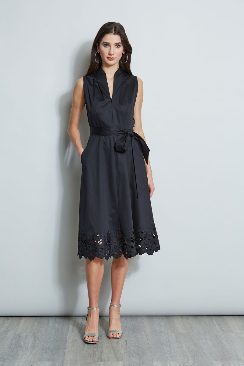 Embroidered Hem Cotton Dress