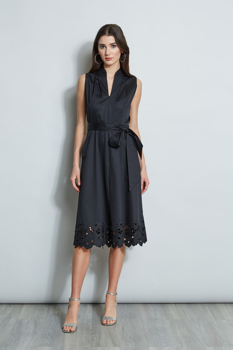 Embroidered Hem Cotton Dress