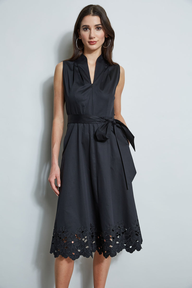 Embroidered Hem Cotton Dress