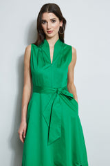 Embroidered Hem Cotton Dress