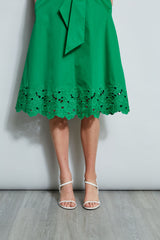 Embroidered Hem Cotton Dress