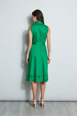 Embroidered Hem Cotton Dress