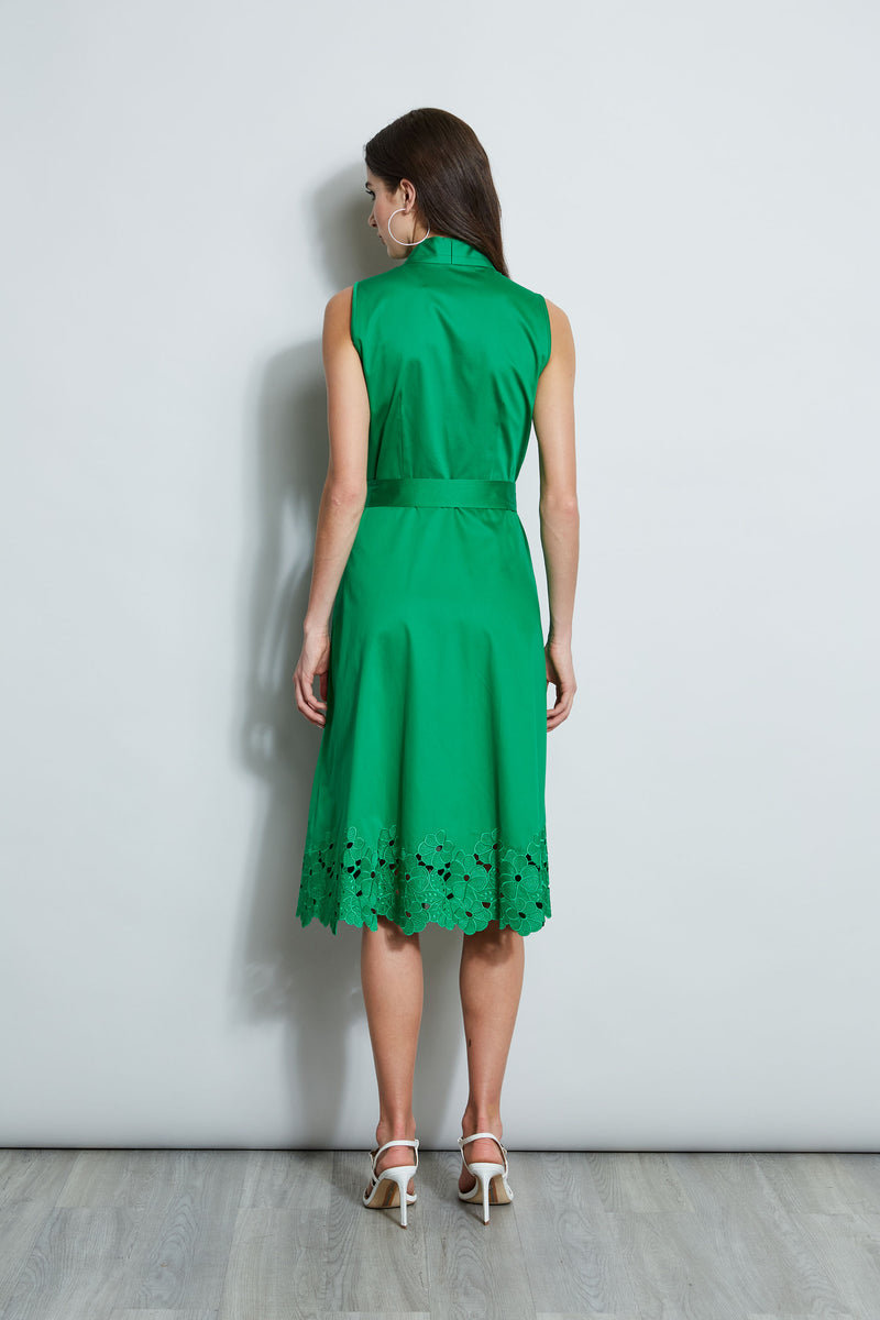 Embroidered Hem Cotton Dress