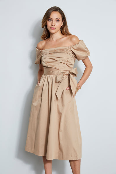 Topaz Off-Shoulder Midi Dress Image 5