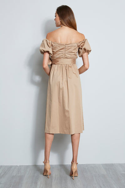 Topaz Off-Shoulder Midi Dress Image 7