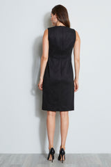 Dart Zip Vegan Suede Dress