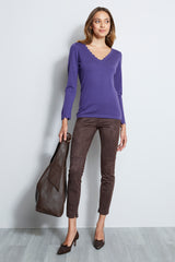 Scallop V-Neck Sweater