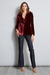 Velvet Hooded Blazer