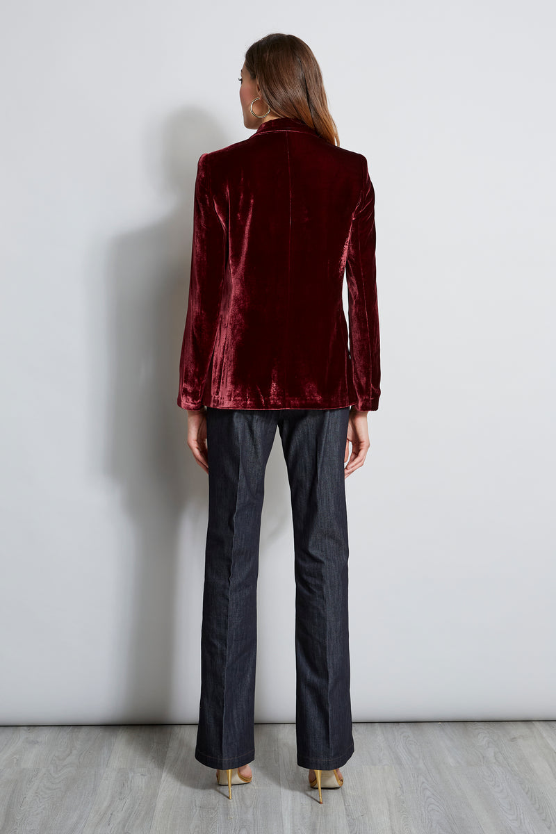 Velvet Hooded Blazer