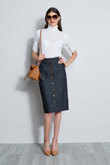 Denim Midi Skirt