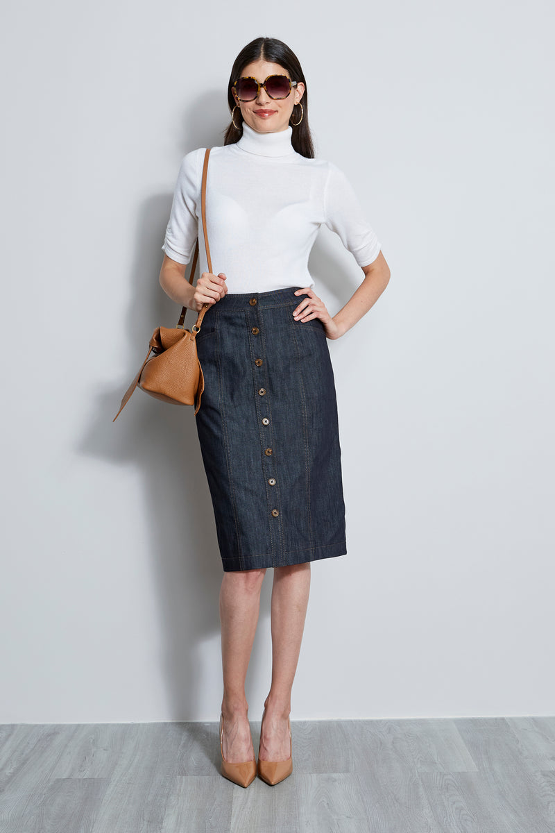 Denim Midi Skirt