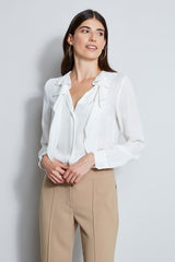 Silk Tie Button Up Shirt