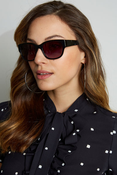 Black Rectangular Sunglasses Image 1